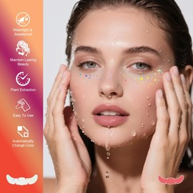 15 Unidades Tatuajes Temporales Faciales de Pecas con Purpurina Holográfica, Pegatinas Brillantes Resistentes al Agua con Diseño de Estrellas, Parches de Maquillaje Metálicos para Mujeres y Niñas, para Festivales, Raves, Halloween y Conciertos