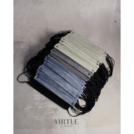 VIRTUE CODE Priority Face Masks - Soft 3 Ply Comfort Face Masks, Colorful Disposable Face Mask 50 Pack. Storm Colored Masks. Adults Mens and Womens Disposable Face Masks