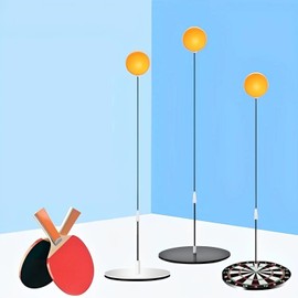 Goyal's Rebound Table Tennis Trainer Set, Self Training with Elastic Soft Shaft Ping Pong Ball, Portable Wiff Waff Table Tennis Trainer for Indoor Outdoor for 1 & 2 Players Game