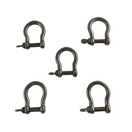 5 Pieces Stainless Steel 316 Forged Bow Shackle 1/8" (3mm) Type K Marine Grade