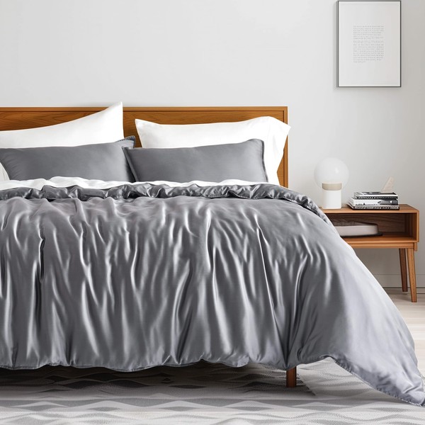 EVERGRACE Tencel Lyocell Cooling Duvet Cover Set Queen Size 3