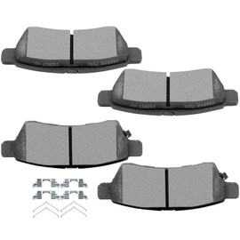 ASTOU 4pcs D1100 Rear Ceramic Brake Pads Set fit for 2005-2019 for Nissan Frontier 2005-2015 for Nissan Xterra 2009-2012 for Suzuki Equator Brakes Pads Kits Replacement