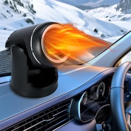 12V 150W Portable Car Heater with Quick-Start Heating, 360-Degree Rotary Defroster and Fast Demisting Cooling Air Purify,Small and portable