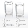 Brod & Taylor Double-Wall Insulated Glass Coffee/Tea Tumblers (Set of