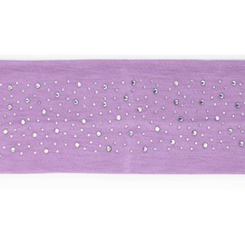 Mytoptrendz® Bling Sparkly Diamante Decor Headband Super Soft Strechy Fabric Kylie Band Hairband Bandeau Girls and Women Haie Accessories(Lilac)