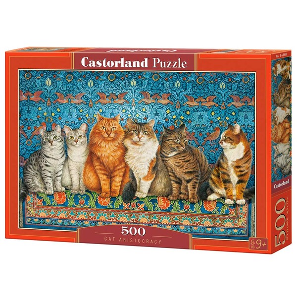 CASTORLAND 500 Piece Jigsaw Puzzle, Cat Aristocracy, Animal Puzzle, Fluffy Team, Pet Puzzles, Cat Puzzles, Adult Puzzles, Castorland B-53469