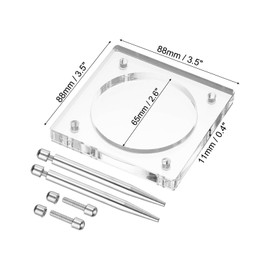 PATIKIL 2.5" Acrylic Coin Display Frame, 3D Floating Display Case Holder Single Slot for Jewelry Specimens Medallion Coins, Clear
