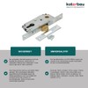 KOTARBAU® 72/40 Sliding Door Mortice Lock Galvanised Corrosion Resistant Strike