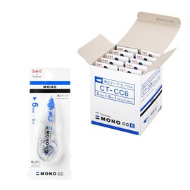 トンボ鉛筆 修正テープ 6mm MONO モノCC (ミニサイズ・高密着テープ) 使い切りタイプ 6m 10個 CT-CC6-10P