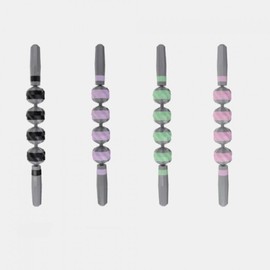 4-ball massage stick roller body roller massage bar acupressure roller protrusion massage Thigh massager 2-Diastick-Pink