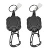 2 PCS Retractable Key Chain High Resiliency 31.5in Frosted Shell
