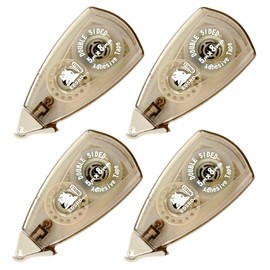 EDSRDRUS Total 4pcs Triangle Double Sided Adhesive Tape Roller Scrapbooking Tape, Acid Free & Archival-Safe, Permanent Double-Sided Adhesive Tape Dispenser Runner for Crafts 5mx8mm (Coffee)