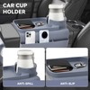 Wkyqes Couch Cup Holder Tray - Wide (6"+) ， Silicone