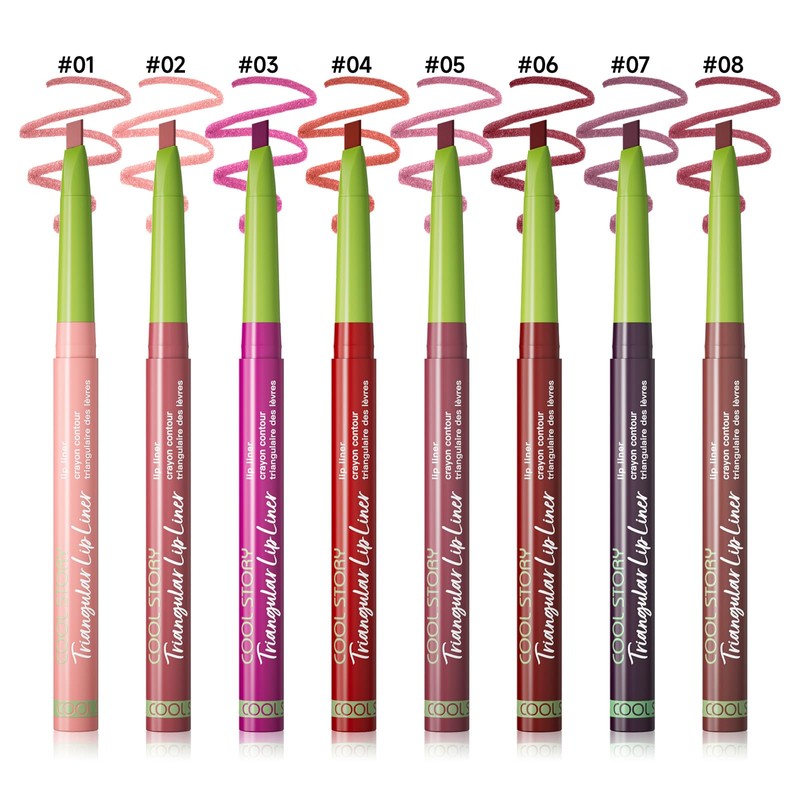 8pcs Nude Lip Liner Makeup Set - Waterproof & Smudge-Proof