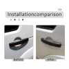 Xiaoerdian2020 Matte Black Exterior Door Handle Pull Cover For Land