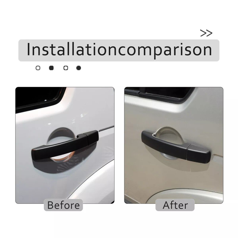 Xiaoerdian2020 Matte Black Exterior Door Handle Pull Cover For Land