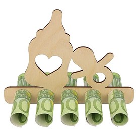 Spruchreif Money Gift Baby | Wooden Gifts | Money Gifts | Original Money Gifts | Christening Gift | Gifts for Birth Boys Girls | Voucher Birth Baby | Baby Gifts