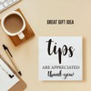 Farmhouse Tips are Appreciated Thank You Wooden Box Sign Rustic