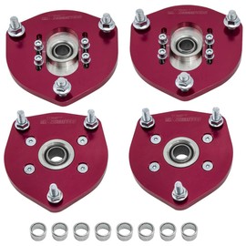 maXpeedingrods Camber Plates Kit Coilover Top Mounts for for Toyota Camry 2007-2011 All Models for Toyota Avalon 2007-2011 All Models for Lexus ES350 2007-2009 All Models Red