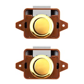 QWORK Push Button Catch Door Lock Push Button Lock for Caravan Motorhome Pack of 2