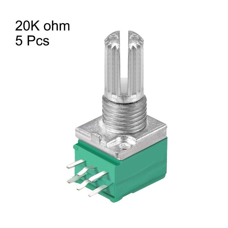 sourcing map Pack of 5 20K Ohm Variable Resistors Double