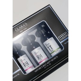 Clara's New York Nature's Best Kept Secrets Facial Serum Gift Set, Three Full Size Tea Tree and Rosehip Oil Face Serums, Moisturises and Repairs Skin Barrier 3 x 30ml