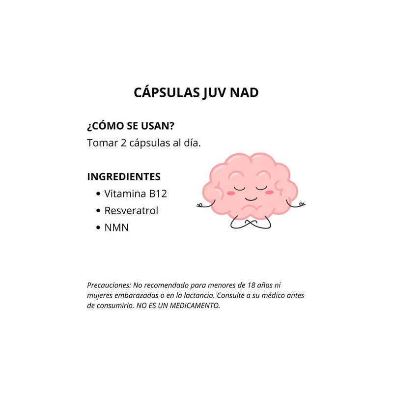 Cápsulas Nutricionales Blen Etherna Juv Nad Vitamina B12 Resveratrol 60