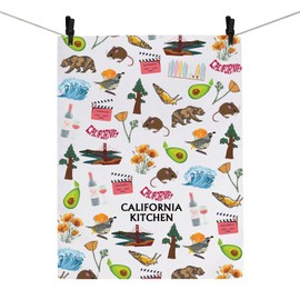 LEVLO California Souvenir Kitchen Towel California Trip Vacation Merch California Themed California Tea Dish Towel (CALIFORNIA KITCHEN TOWEL 2UK)