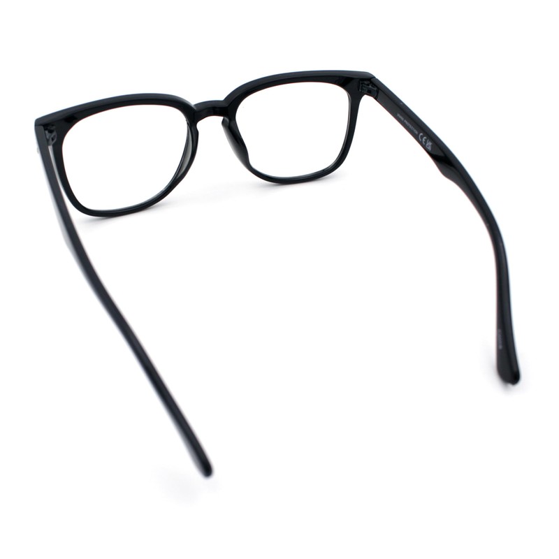 SA106 Nerdy Thin Keyhole Horn Rim Plastic Hipster Blue Light