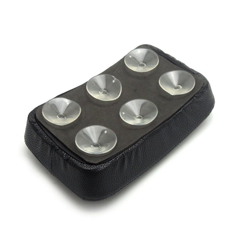 Anzene Rectangular Pillion Passenger Pad Seat 6 Suction Cup For