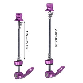 2pcs Bicycle Wheel Skewer, Road Mountain Bicycle Quick Release Skewers Bike Front Rear Skewer Accessory(Purple)quick release bicycle skewer
