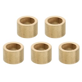 PATIKIL M10 Brass Standoffs, 5 Pieces Metal Spacer Brass 10mm ID x 14mm OD x 10mm L Brass Spacer Screw Spacer for 3/8" or M10 Screws