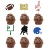 Festicreamy Super Bowl Football Cupcake Toppers - Perfect Football Party