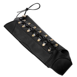 WHAMVOX Archery Arm Guard Outdoor Archery Accessory Washable Pu Leather Forearm Protector for Archers Wrist Wraps