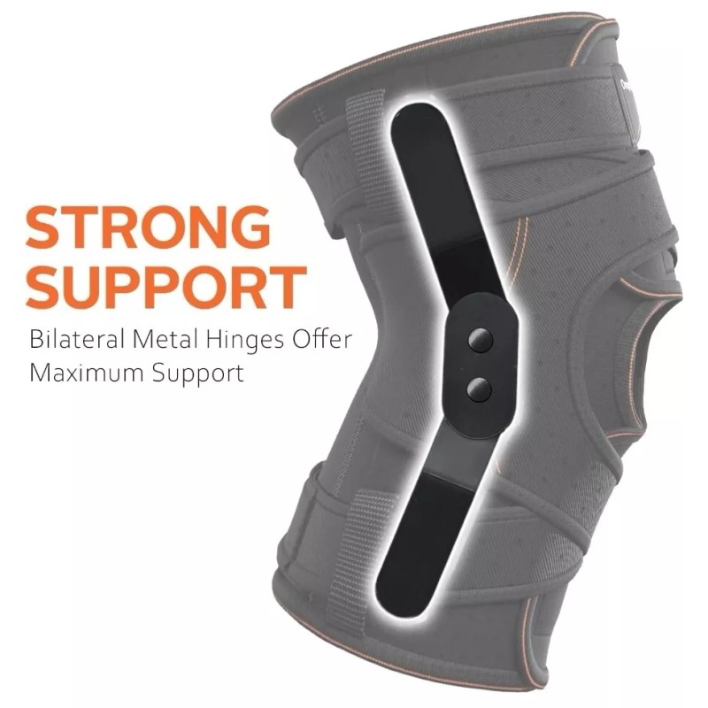 Omples Hinged Knee Brace Support Wrap For Sprains, Arthritis, Meniscus
