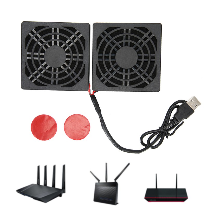 Computer Router Fan with Dust Cover USB Power Heat Dissipation