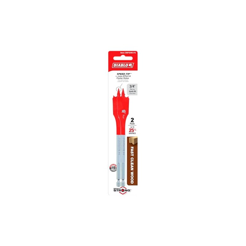 Diablo Spade Bits for Wood - SPEED-TIP Design - 3/4"