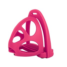 AK CagePro Lightweight Plastic Horse Stirrups – Durable Pair of Riding Stirrups with Safety Cage for Equestrian Training & Trail Riding AKRS-6045-01 (Pink, 4.75'')