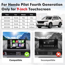 FIILINES Center Console Dash Organizer for Honda Pilot Elite/Touring/TrailSport/EX-L 2023-2026, Dash Tray for Pilot ABS Behind Screen Dash Storage Box Accessories Black