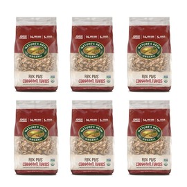 Nature's Path Organic Flax Plus Cinnamon Flakes Cereal, 32 oz (Pack of 6), Non-GMO, Earth Friendly Packaging