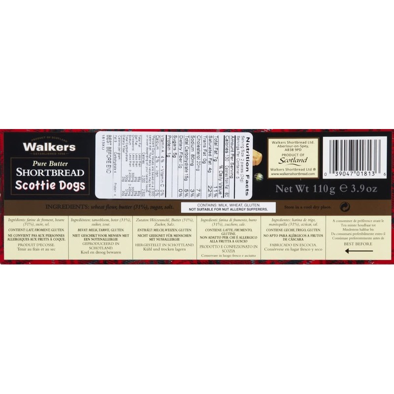 Walkers Scottie Dog Shortbread - 3.9 oz - 2 pk