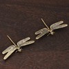 3pcs Gold Dragonfly Sculpture Solid Metal Insect Ornament Mini Insect