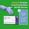 FleXcel Powder Free Nitrile Gloves, Purple, Small - Medical-Grade, Latex-Free,