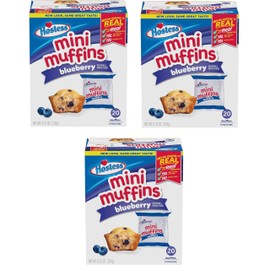Generic Hostess - Mini Muffins - Blueberry - 20 Mini Muffins - 5 Pouches - 8.25 Oz Box - Pack of 3