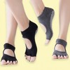 Toeless Non-Slip Pilates Yoga Home Workout Socks Pilates Dark Gray