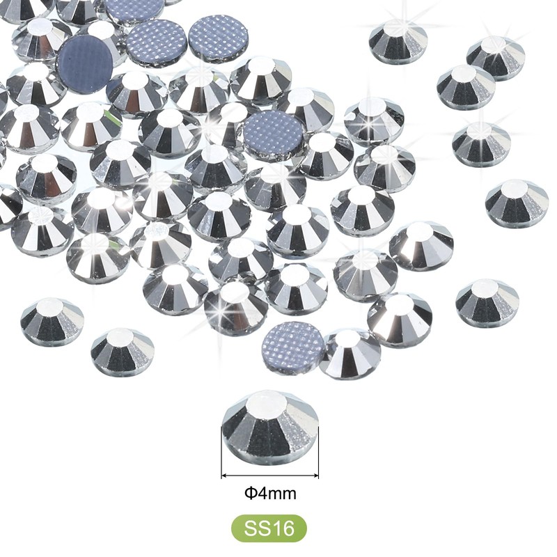 sourcing map 1440 Pcs Hotfix Rhinestones Flatback Crystal Glass Gems