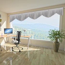 OYRING Valances for Windows Light Grey Window Valance for Living Room Rod Pocket Blackout Valance for Bedroom，Pack of 4 （Light Grey 39" W x 20" L）