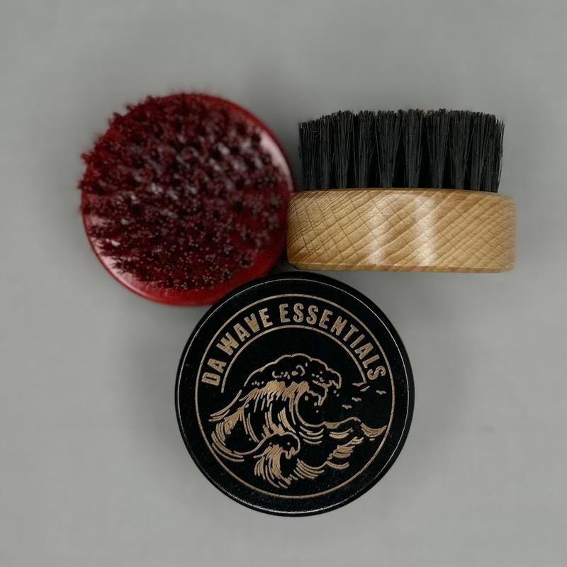 360 Wave Circular Crown Brush - Color: Black