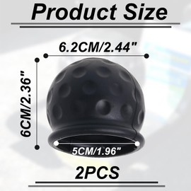 ZFRITP 2 Stück Abdeckkappen für Anhängerkupplung, Kugelabdeckung für Anhängerkupplung, Universal-Schutz für Anhängerkupplung, aus Gummi, für Anhängerkupplung