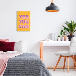 Stupell Industries Yes You Can Purple & Yellow Wall Plaque Art by Martina Pavlova